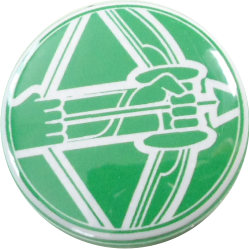 zodiak sagittarius badge green